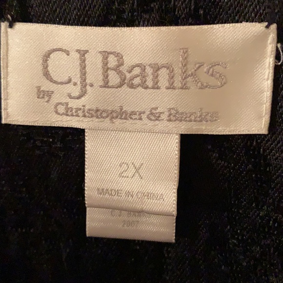 C.J. Banks 2x black, teal& taupe embroidered jacket - Picture 9 of 11
